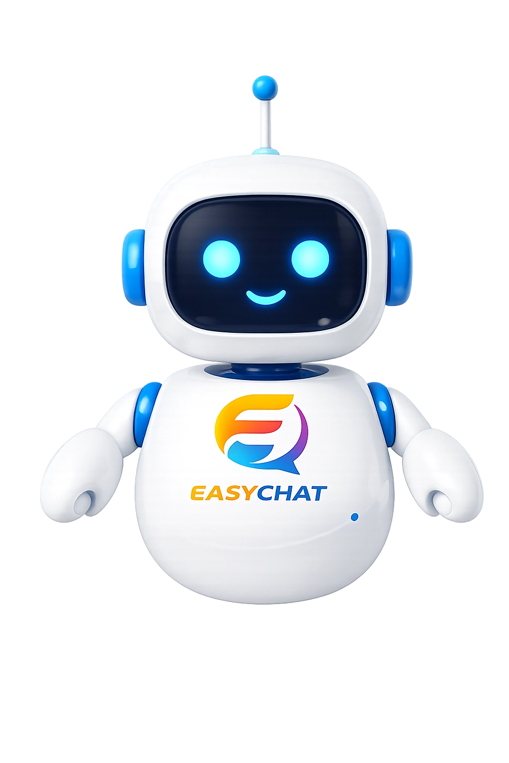 Robô EasyChat representando inteligência artificial integrada ao atendimento